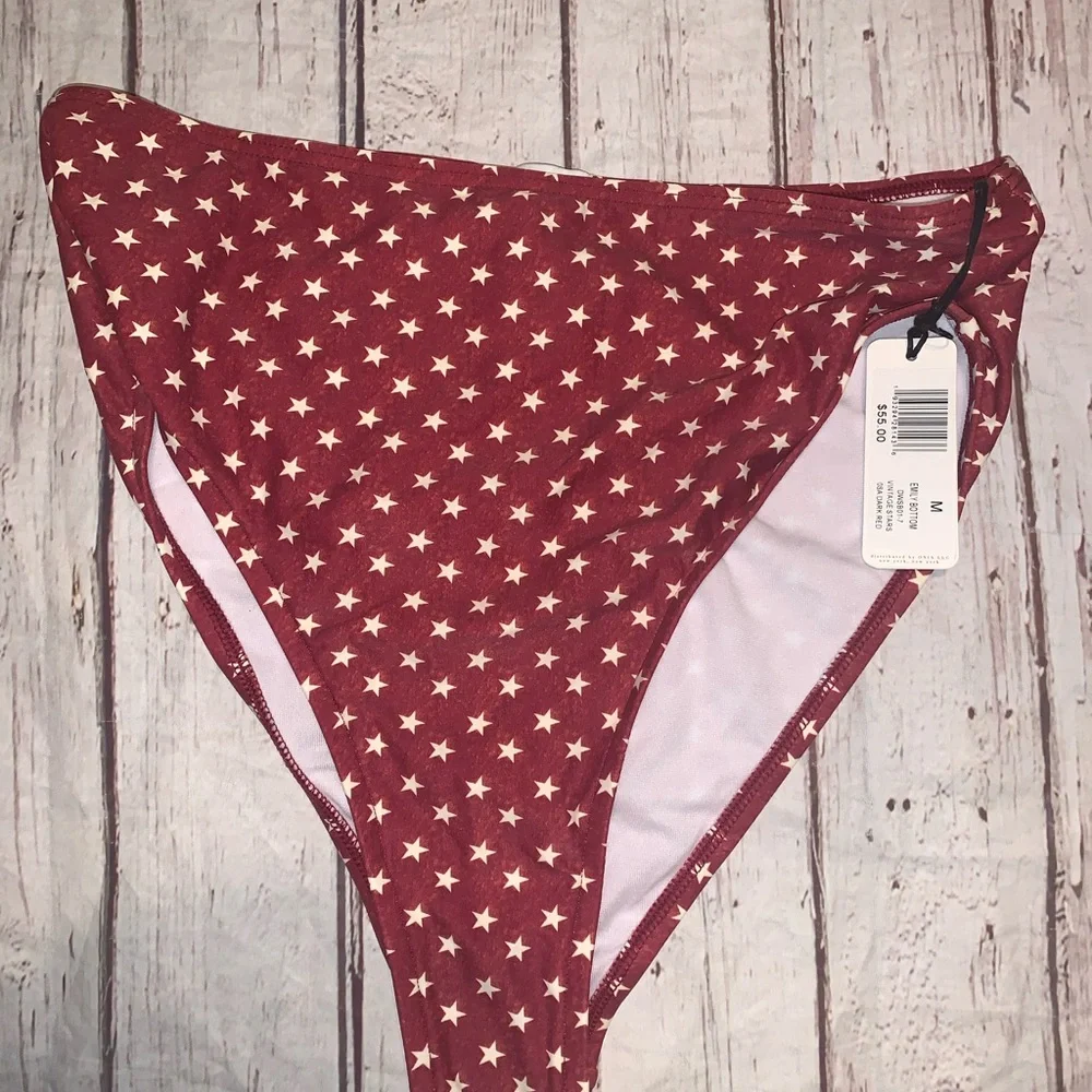WeWoreWhat “Emily” red star print bottom high waist M nwt!